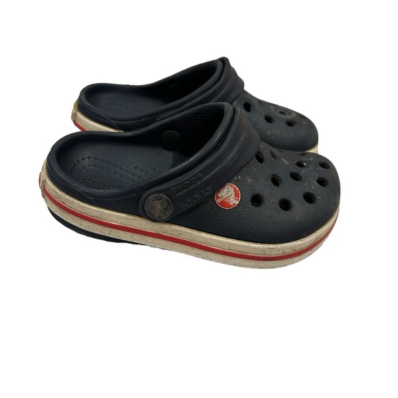 Baby Toddler Crocs Red White Blue - Picture 4 of 6